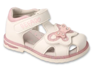 SKÓRZANE SANDAŁY DZIEWCZĘCE WINGY BEFADO