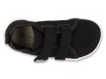 Czarne buty dziecięce Barefoot Befado na dwa rzepy – widok z góry.