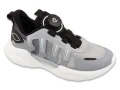 Nowoczesne sportowe sneakersy chłopięce Befado w kolorze szaro-czarnym do codziennego użytkowania z zapięciem typu TWIST