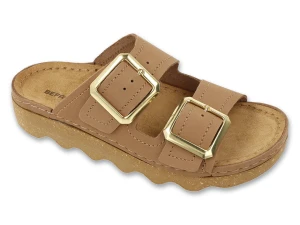 KLAPKI SKÓRZANE DAMSKIE BEFADO HOME&GO