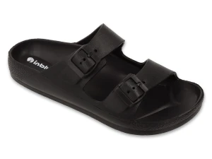 KLAPKI MĘSKIE Z KLAMRĄ PIANKOWE INBLU