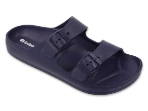 KLAPKI MĘSKIE Z KLAMRĄ PIANKOWE INBLU