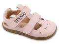 Sandały barefoot dla dziewczynki Befado – różowe sandały dziecięce z szerokim czubkiem i skórzaną wkładką