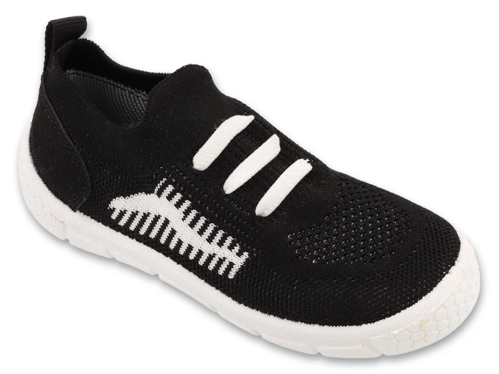 Czarne kapcie do przedszkola dla chłopca Befado HONEY – ultralekkie kapcie slip-on