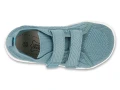 Buty dziecięce Barefoot Sport Befado błękitne z dwoma rzepami i skórzaną wkładką – widok z góry.