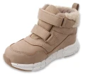 Beżowe buty jesienne chłopięce Befado Waterproof – wygodny model za kostkę zapinany na rzepy