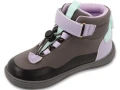 Szare jesienne buty barefoot dla dzieci Befado z elementami odblaskowymi